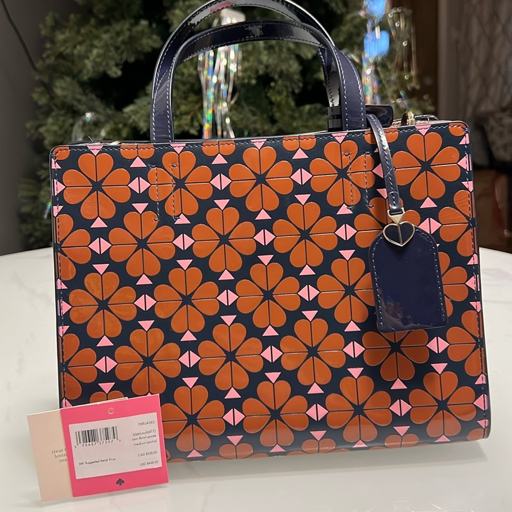 Kate Spade Orange and Pink Floral Bag